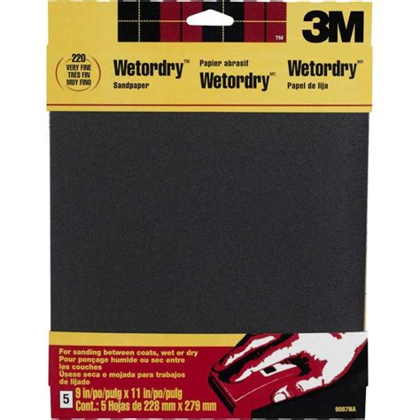 3M Home Improvement Auto WetorDry 220 Grit Sandpaper logo