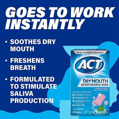 ACT Fluoride Dry Mouth Moisturizing Gum logo