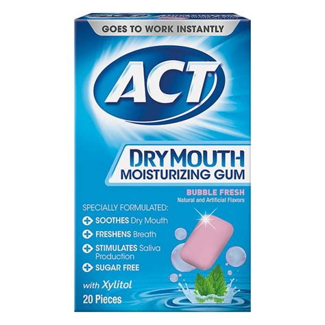 ACT Fluoride Dry Mouth Moisturizing Gum