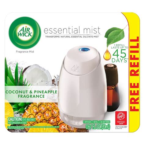 Air Wick Essential Mist Coconut and Pineapple Diffuser Fragrance Refill tv commercials