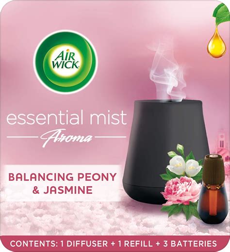 Air Wick Essential Mist Peony and Jasmine Diffuser Fragrance Refill logo