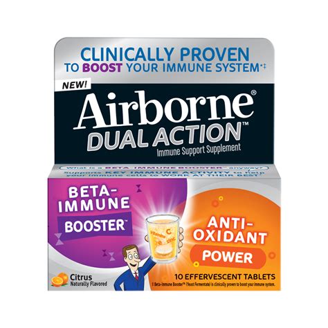 Airborne Dual Action Immune System Booster Effervescent Tablets