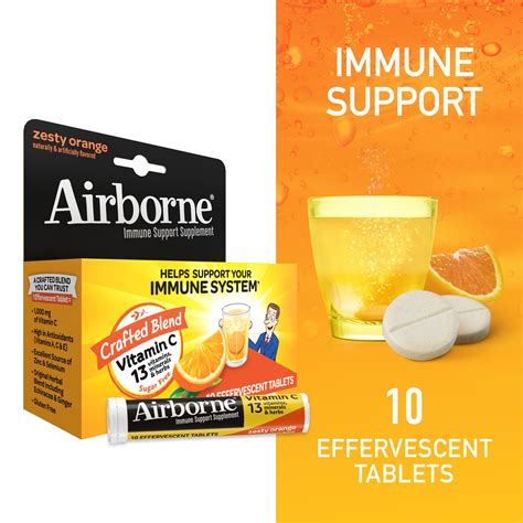 Airborne Zesty Orange Effervescent Tablets