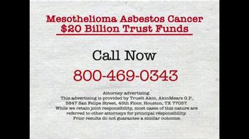 AkinMears TV Spot, 'Mesothelioma Asbestos Cancer Trust Funds'