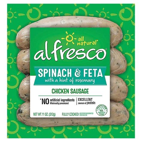 Al Fresco All Natural Spinach & Feta Chicken Sausage logo