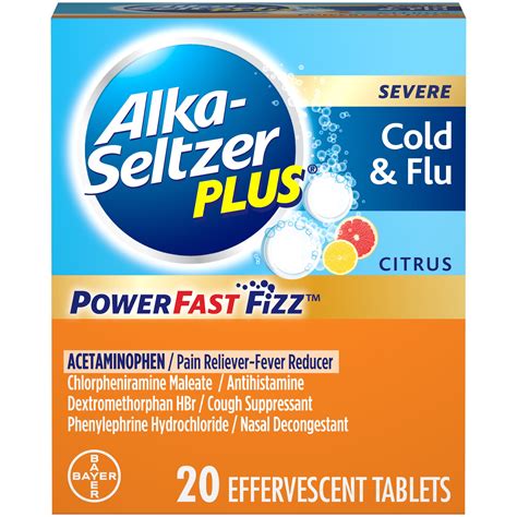 Alka-Seltzer Plus Severe Cold & Cough Powerfast Fizz Citrus tv commercials