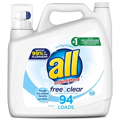 All Laundry Detergent Free Clear Liquid Detergent tv commercials
