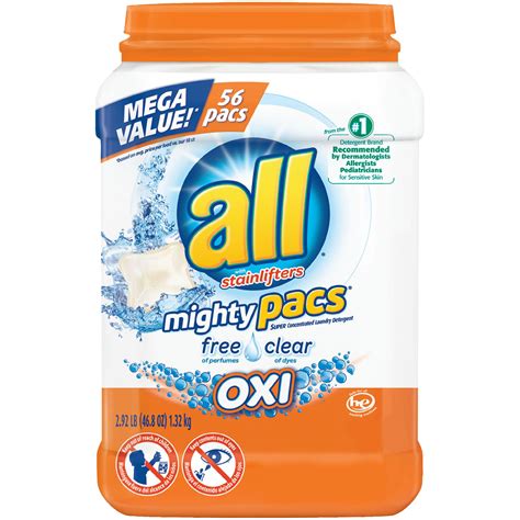 All Laundry Detergent Mighty Pacs Free & Clear tv commercials