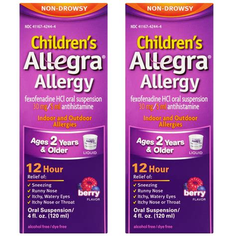 Allegra Children's Allegra Allergy 12 Hour Berry Liquid logo