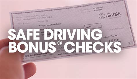 Allstate Safe Driving Bonus Checks