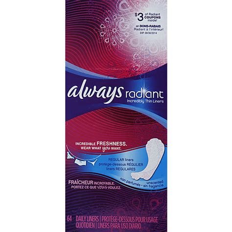 Always Radiant Incredibly Thin Liners logo