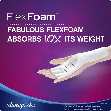 Always Radiant With FlexFoam Pads tv commercials