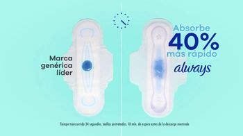 Always Ultra Thin TV Spot, 'Absorbe más rápido'