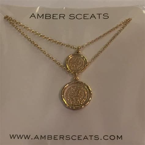 Amber Sceats Jewellery Double Coin Necklace logo