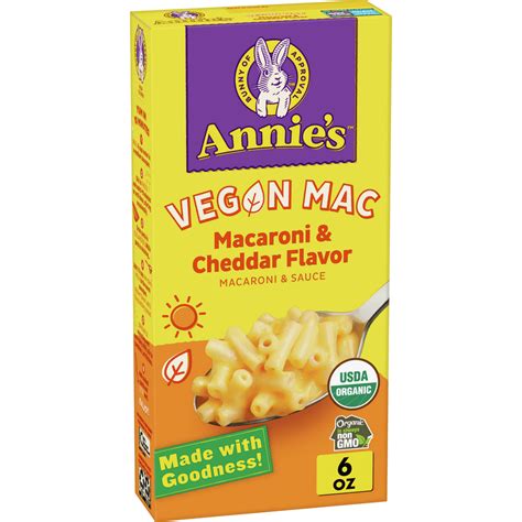 Annie's Organic Vegan Mac Cheddar Flavor