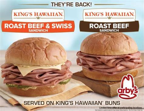 Arby's King's Hawaiian Roast Beef tv commercials