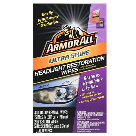 Armor All Ultra Shine Headlight Restoration Wipes