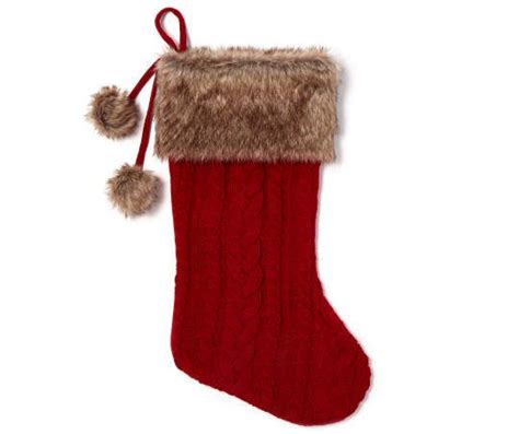 Ashland by Michaels Red Cable Knit Stocking with Fur tv commercials