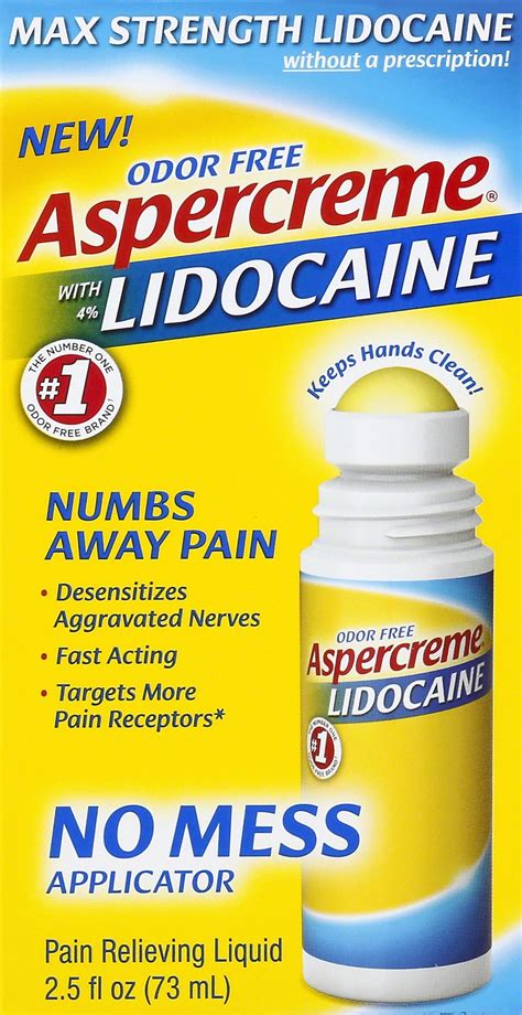 Aspercreme Lidocaine No Mess tv commercials