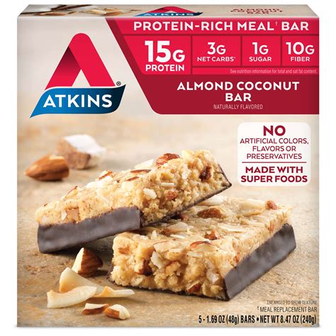 Atkins Almond Coconut Bar logo