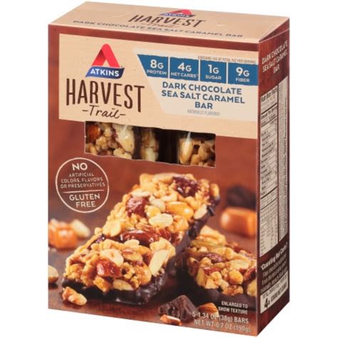 Atkins Harvest Trail Dark Chocolate Sea Salt Caramel Bars logo