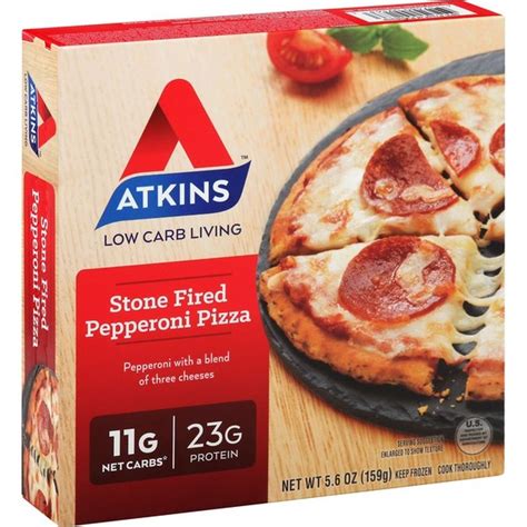 Atkins Stone Fired Pepperoni Pizza logo