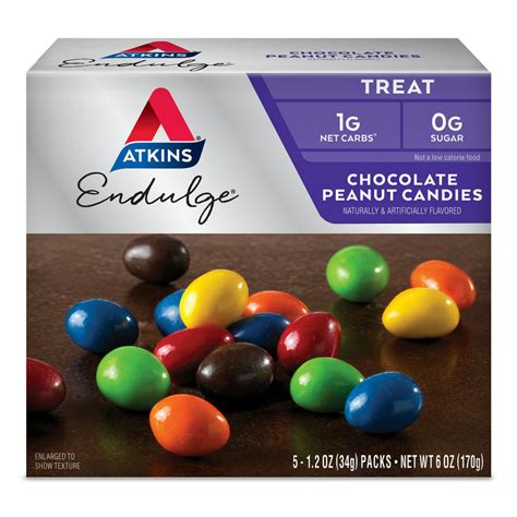 Atkins Treat Chocolate Peanut Candies logo