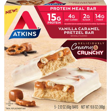 Atkins Vanilla Caramel Pretzel Bar tv commercials