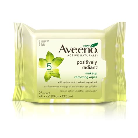 Aveeno Positively Radiant Makeup Removing Wipes logo
