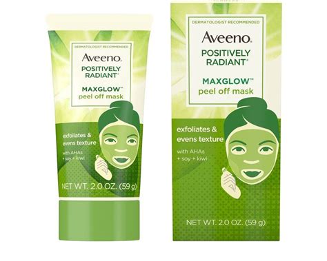 Aveeno Positively Radiant Maxglow Peel Off Mask logo