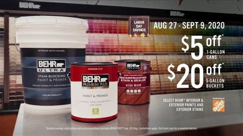 BEHR Paint Labor Day Savings TV commercial - The Deck: Discounts
