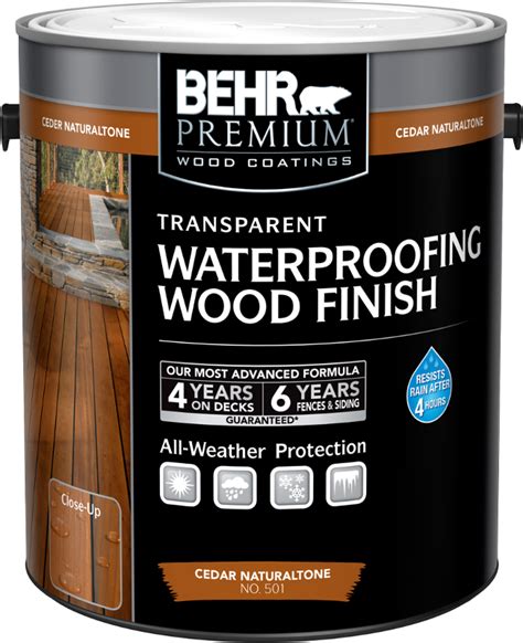 BEHR Paint Premium Transparent Waterproofing Wood Finish