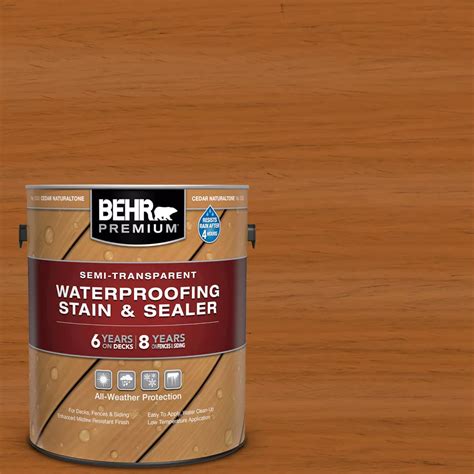 BEHR Paint Semi-Transparent Waterproofing Stain & Sealer - Cedar NaturalTone