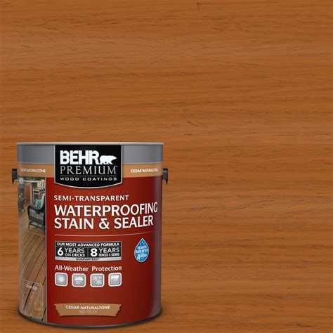 BEHR Paint Semi-Transparent Waterproofing Stain & Sealer - Cedar NaturalTone