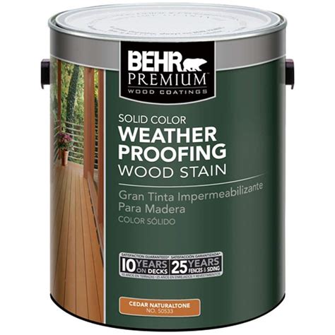BEHR Paint Solid Color Weather Proofing Wood Stain
