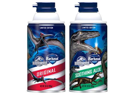 Barbasol Limited Edition Jurassic World Collector Cans