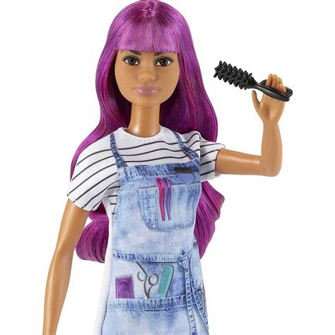 Barbie Career Salon Stylist With Purple Hair