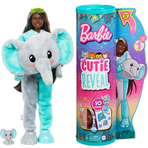 Barbie Cutie Reveal Jungle Series Elephant Themed Doll tv commercials