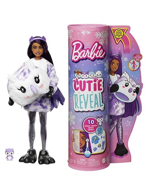 Barbie Cutie Reveal Snowflake Sparkle Owl Costume Doll logo