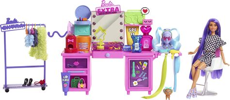 Barbie Extra Doll & Vanity Playset With Exclusive Doll, Pet Puppy, Vanity tv commercials