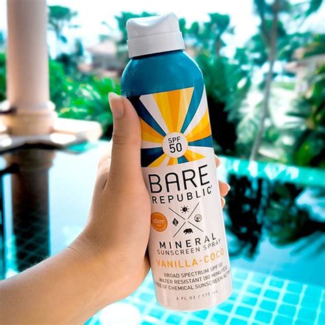 Bare Republic Mineral SPF 50 Sport Sunscreen Spray Vanilla Coco tv commercials