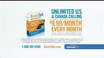 BasicTalk TV commercial - Unlimited US & Canada Calls