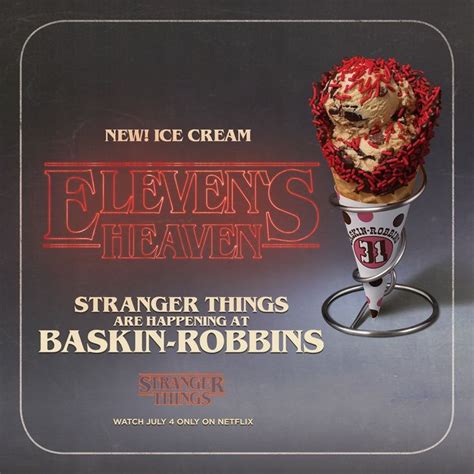 Baskin-Robbins Stranger Things Eleven's Heaven Ice Cream
