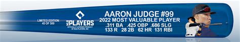 Big Time Bats Aaron Judge 2022 MVP Extremum Art Bat