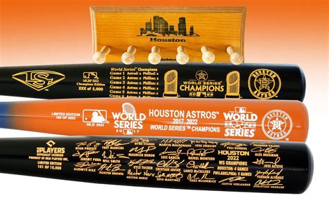 Big Time Bats Astros 2022 World Series Champions White Art Bat