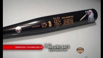 Big Time Bats Pete Alonso Commemorative Mets Single Season Home Run Record Art Bat tv commercials