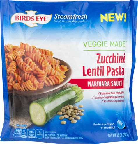 Birds Eye Steamfresh Veggie Made Zucchini Lentil Pasta With Marinara