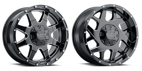 Black Rock Wheels Series 904B Fury I and 935B Fury II Black Wheels