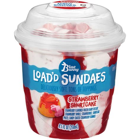 Blue Bunny Ice Cream Strawberry Shortcake Load'd Sundaes logo