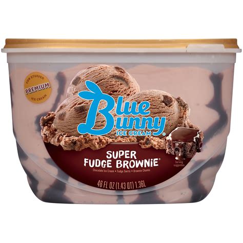 Blue Bunny Ice Cream Vanilla Fudge Brownie Bunny Snacks